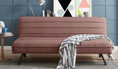 Pink Sofa Bed in Velvet Finish