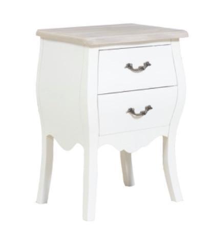 Naples 2 Drawer Bedside table in white finish