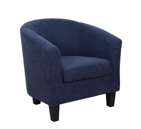 Royal Blue Linen Club Chair