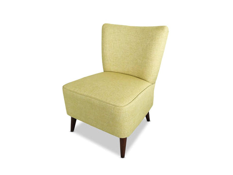 Lime Fabric accent chair with Solid Oak Leg