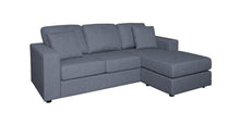 Charcoal Chaise Lounge in Fabric and Reversible