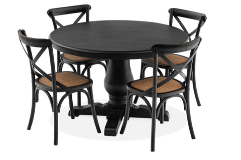 Bristle Dining Suite with Crossback Dining Chairs
