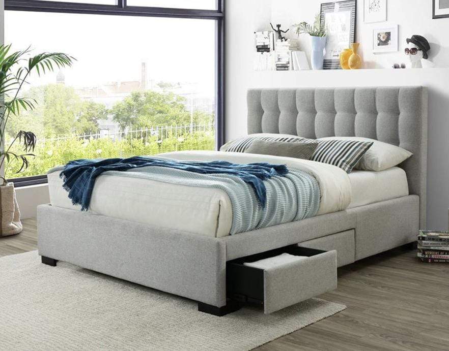 Cleo Fabric Bed Frame with Storage Drawers