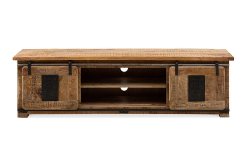Factory Large TV Unit Expertly Crafted From Solid Mango Wood