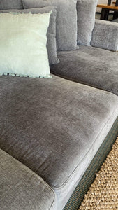 Montville Extra Deep Sofa Pair in Charcoal Linen