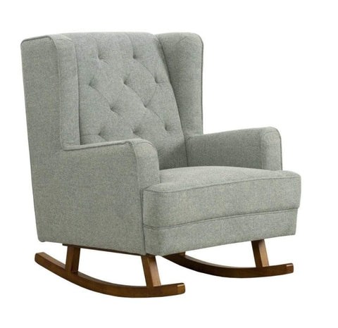 Rita Covertible Linen Rocking Chair/Accent Chair in Soft Linen