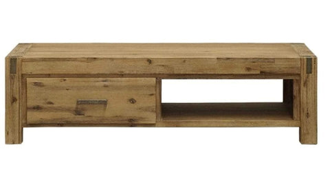 Salt and Pepper Coffee Table Sandblasted Timber with Drawer