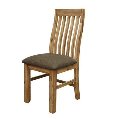 Salt and Pepper Dining Chair with Charcoal Fabric Seat