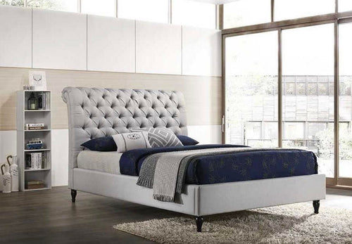 Sapphire Bed Frame with Elegant Buttoned Finish